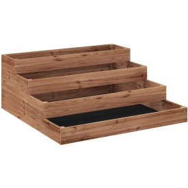 Jardiniera inaltata din lemn cu 4 suporturi pentru plante 113x113x46 cm