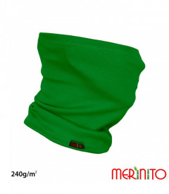 Neck Tube copii Merinito 240g lana merinos si bambus - Verde
