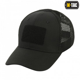 Sapca tactica M-Tac baseball cu velcro si plasa - Negru