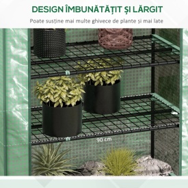 Sera pentru balcon si terasa din otel si PE 193x90x49 cm - Verde