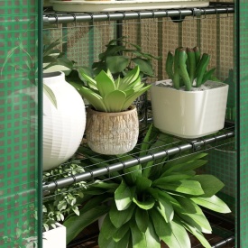 Sera pentru balcon si terasa din otel si PE 69x49x158 cm - Verde