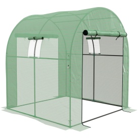 Sera tip tunel de gradina structura din otel 1,8x1,8x2 m - Verde