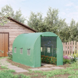Sera tip tunel de gradina structura din otel 3.5x2x2m - Verde