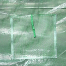 Sera tip tunel de gradina structura din otel cu 8 ferestre 500x200x205cm - Verde