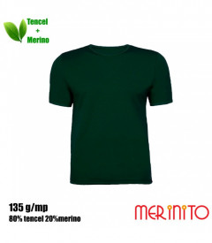 Tricou barbatesc Merinito 135g 80% tencel 20% lana merinos - Verde