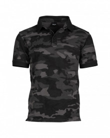 Tricou polo prespalat - Dark camo