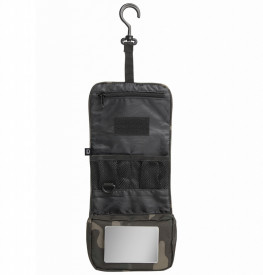 Trusa igiena cu agatatoare si oglinda Brandit mica - Dark camo