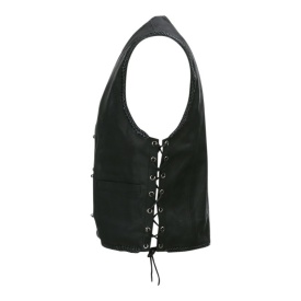 Vesta Biker X-Treme din piele - Negru