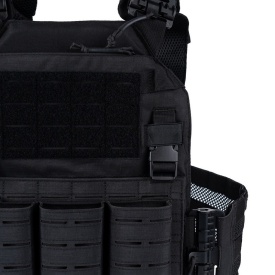 Vesta tactica Cordura QR plate carrier laser‑cut - Negru
