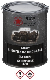 Vopsea militara mata cutie 1 l - Negru