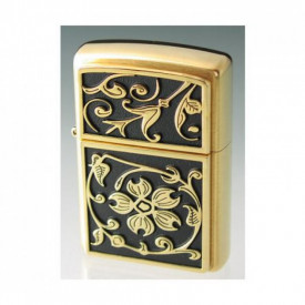 Zippo Gold Floral Flourish Emblem