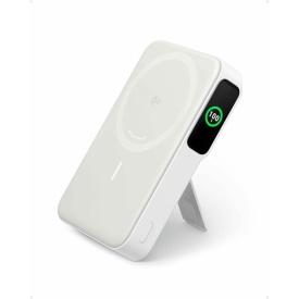 Baterie externa magnetica wireless Anker MagGo, Qi2, 10.000 mAh, 15W, USB-C, Suport Pliabil, Smart Display, pentru iPhone 15/14/13/12