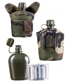 Bidon de Apa US Style Cupa Aluminiu - Woodland