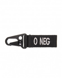 Breloc tactic grupa de sange 0 Negativ - Negru
