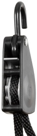 Cordelina 11 mm lungime 2 metri cu chinga de ancorare si clichet - Negru