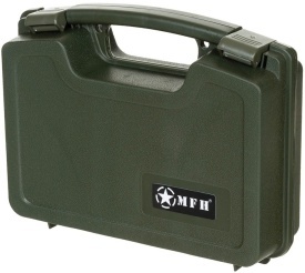 Cutie pentru pistol din plastic mica cu inchidere - Oliv