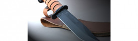 Cutit KA-BAR Dog s Head cu teaca din piele