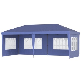 Foisor de gradina 6 x 3 m reglabil in Inaltime - Albastru