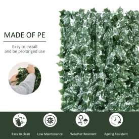 Gard artificial 3 x 1.5 m - Verde inchis