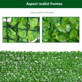 Gard artificial 3 x 1.5 m - Verde
