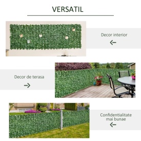 Gard artificial 3 x 1 m - Verde inchis