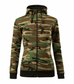 Hanorac camo zipper pentru dama - Woodland