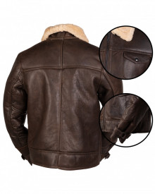 Jacheta piele US Navy A4 cu balana - Maro 