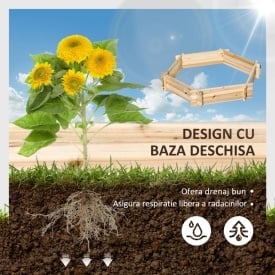Jardiniera de exterior fara baza si cu structura de blocare 100x92x16cm