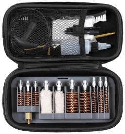 Kit de curatare arma multi-calibru cu etui - Negru