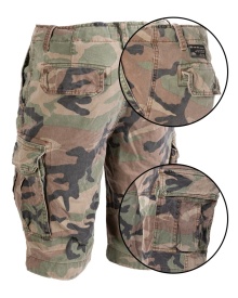 Pantaloni scurti vintage prespalati - Woodland