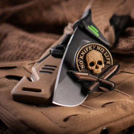 Patch M-tac No Knife - No Life 3D PVC - Coyote