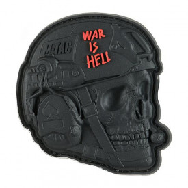 Patch naszywka War is Hell 3D PVC - Negru