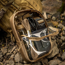 Pouch transparent Elite Large (30Х19 cm) M-Tac - Coyote