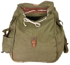 Rucsac romanesc cu bretele din piele 30 l - Oliv