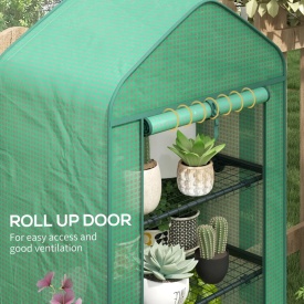 Sera pentru balcon si terasa din otel si PE 69x49x158 cm - Verde