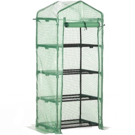 Sera pentru balcon si terasa din otel si PE 70x50x160cm - Verde