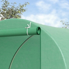 Sera tip tunel de gradina structura din otel 4,5x2x2 m - Verde