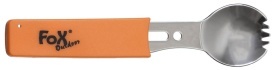 Tacam multifunctional Spork din otel inoxidabil cu maner - Portocaliu