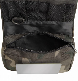 Trusa igiena cu agatatoare si oglinda Brandit mica - Dark camo