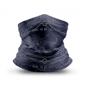 Bandana Skiron Topographic map - Albastru