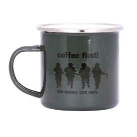 Cana emailata Coffee First 300ml - Oliv