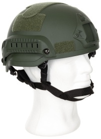 Casca US MICH 2002 din plastic ABS cu sine laterale - Oliv