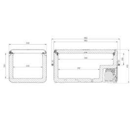 CFX3 100 Frigider cu compresor Dometic, 12/24/220V, 99 litri