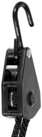 Cordelina 9 mm lungime 2 metri cu chinga de ancorare si clichet - Negru