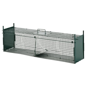 Cusca capcana pentru animale cu usa dubla 100x25x28 cm - Verde