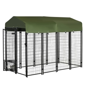 Cusca de exterior pentru animale de companie 244x122x183cm - Verde
