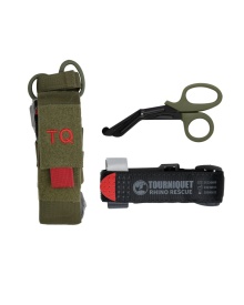 Garou tactic RHINO RESCUE cu husa de transport si foarfeca inclusa - Oliv
