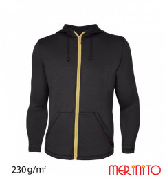 Hanorac barbati Merinito 100% lana merinos - Negru