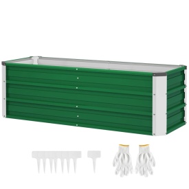 Jardiniera de exterior fara baza cu margini rotunjite 125 x 47 x 40 cm - Verde