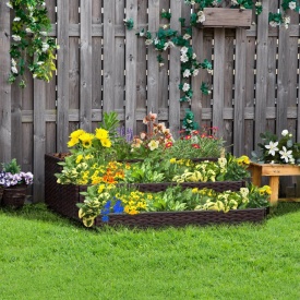 Jardiniera din ratan cu 3 niveluri pentru plante120x120x40cm